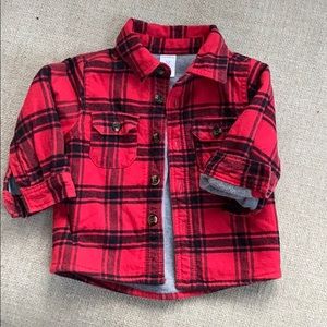 Must have! Carter’s Red Fleece-lined Flannel Coat